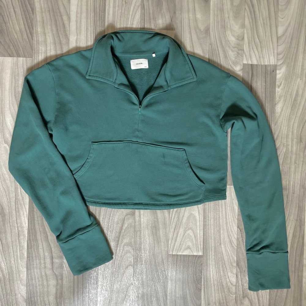 Joah Brown cropped half zip sweater